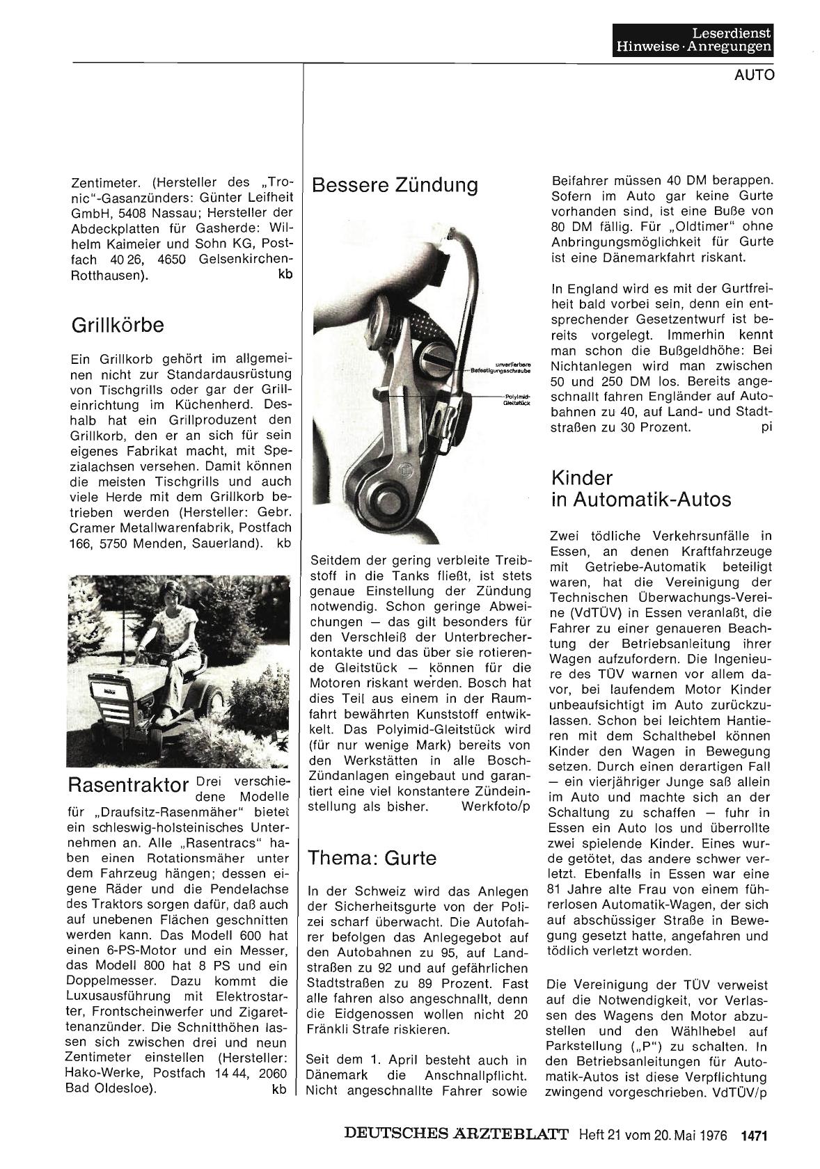 Vorschauseite 1: Thema: Gurte