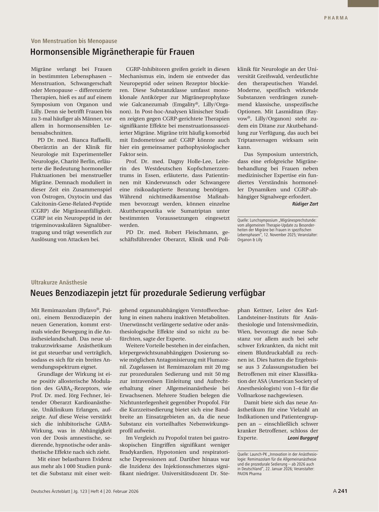 Vorschauseite 1: Von Menstruation bis Menopause: Hormonsensible Migränetherapie für Frauen