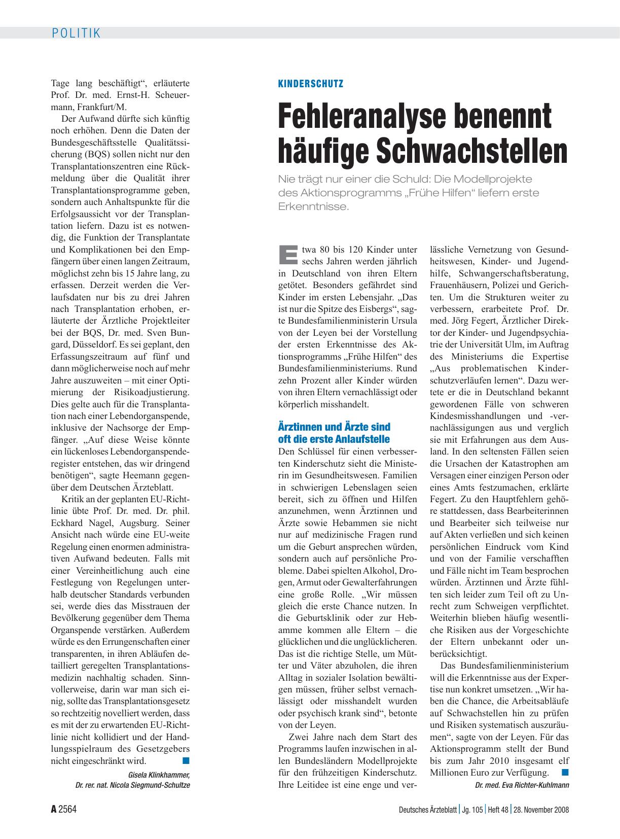 Vorschauseite 1: Kinderschutz: Fehleranalyse benennt häufige Schwachstellen