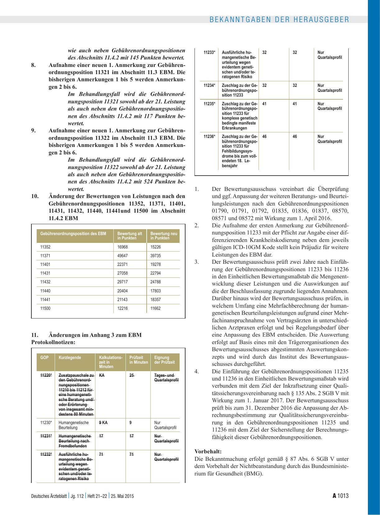 Vorschauseite 3: Beschluss des Bewertungsausschusses nach § 87 Abs. 1 Satz 1 SGB V in seiner 347. Sitzung (schriftliche Beschlussfassung) zur Änderung des Einheitlichen Bewertungsmaßstabes (EBM)