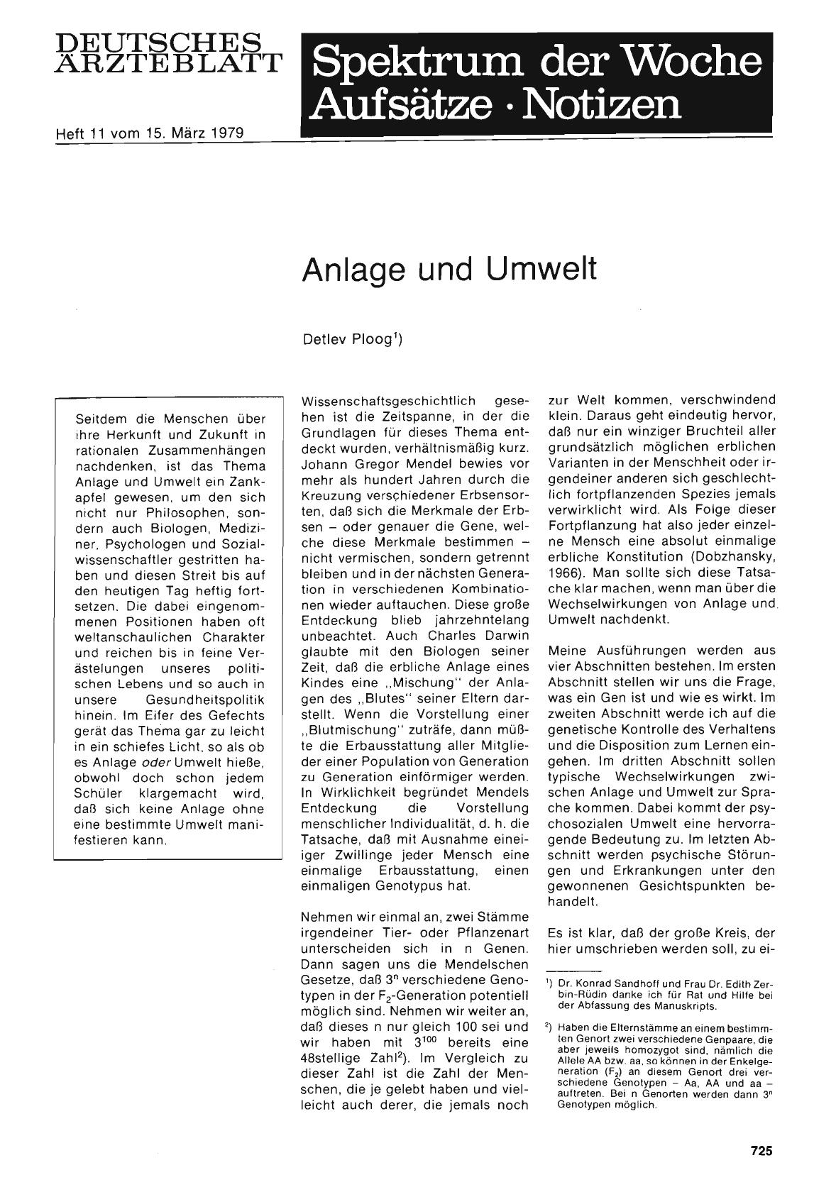 Vorschauseite 1: Anlage und Umwelt