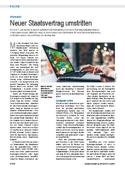 Vorschauseite 1: Glücksspiel: Neuer Staatsvertrag umstritten