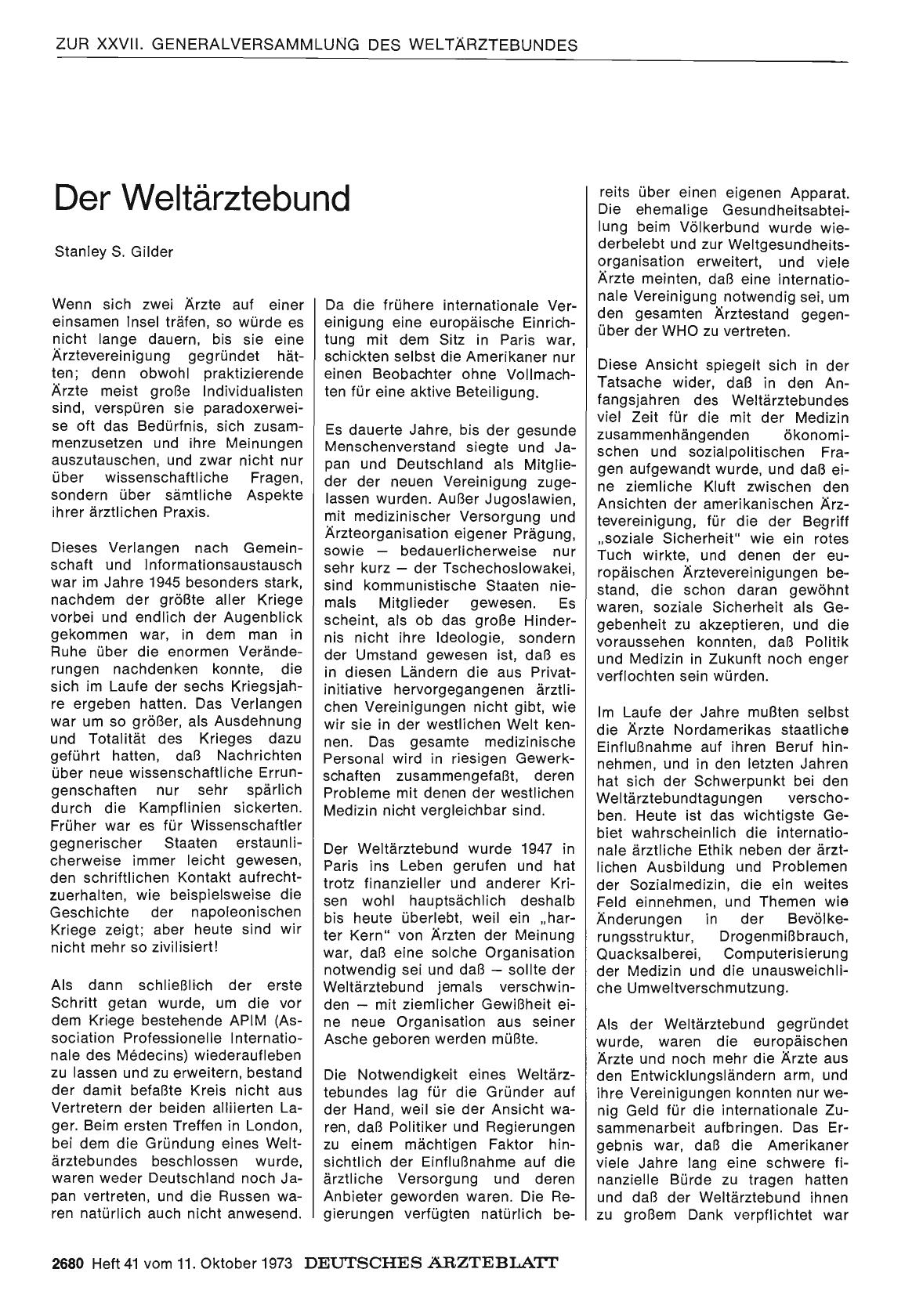 Vorschauseite 1: Der Weltärztebund