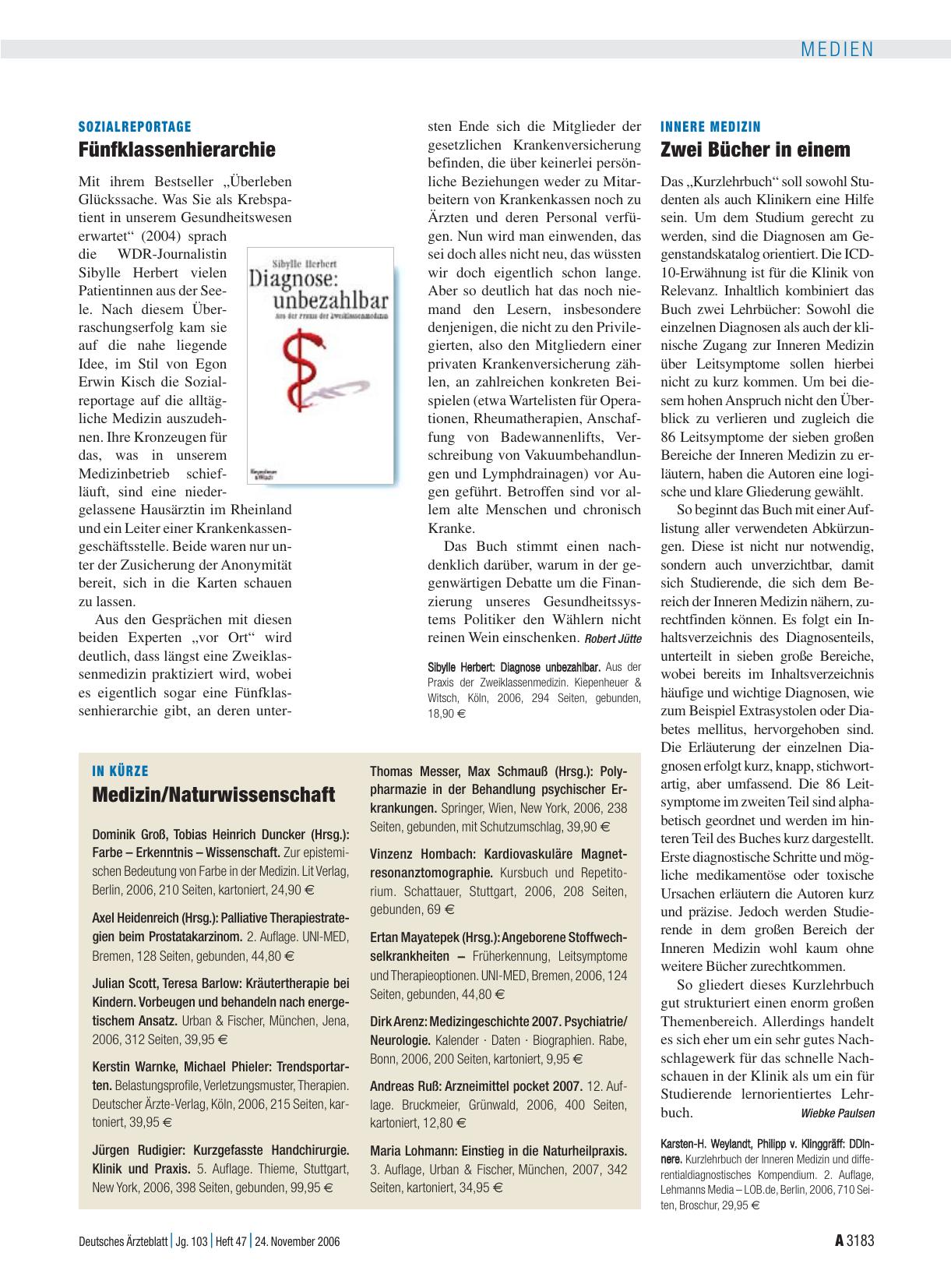 Vorschauseite 1: DDInnere. Kurzlehrbuch der Inneren Medizin und differentialdiagnostisches Kompendium