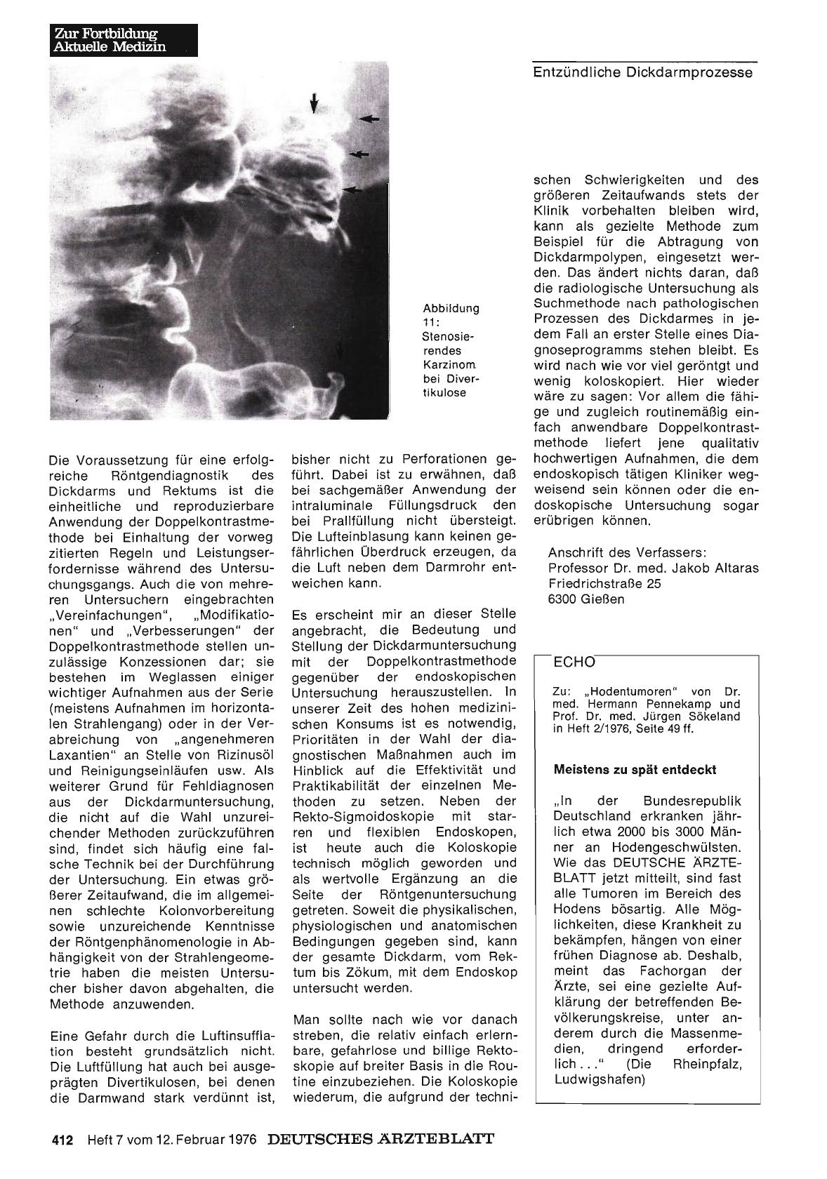 Vorschauseite 1: Meistens zu spät entdeckt