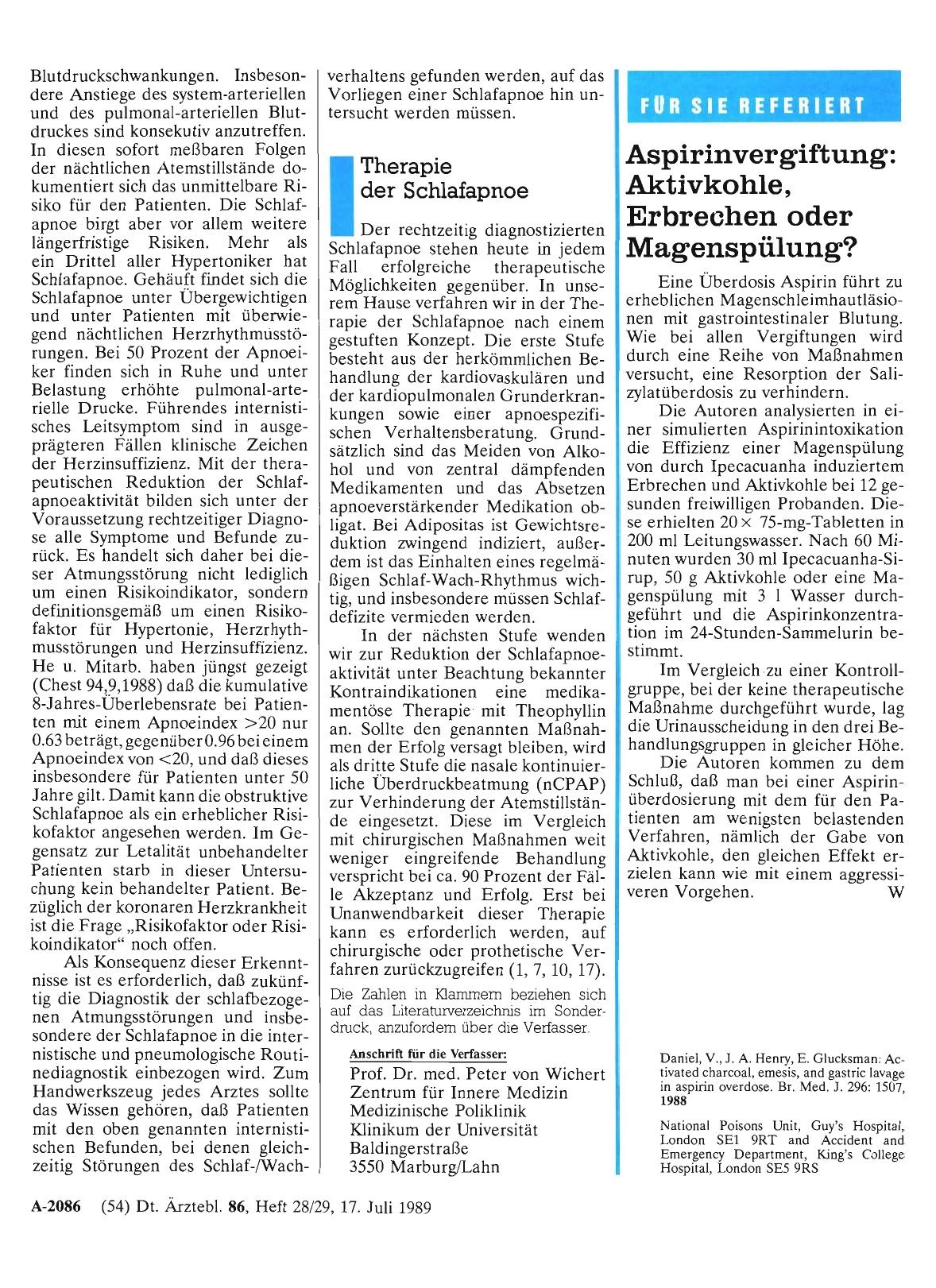 Vorschauseite 1: Aspirinvergiftung: Aktivkohle Erbrechen oder Magenspülung?