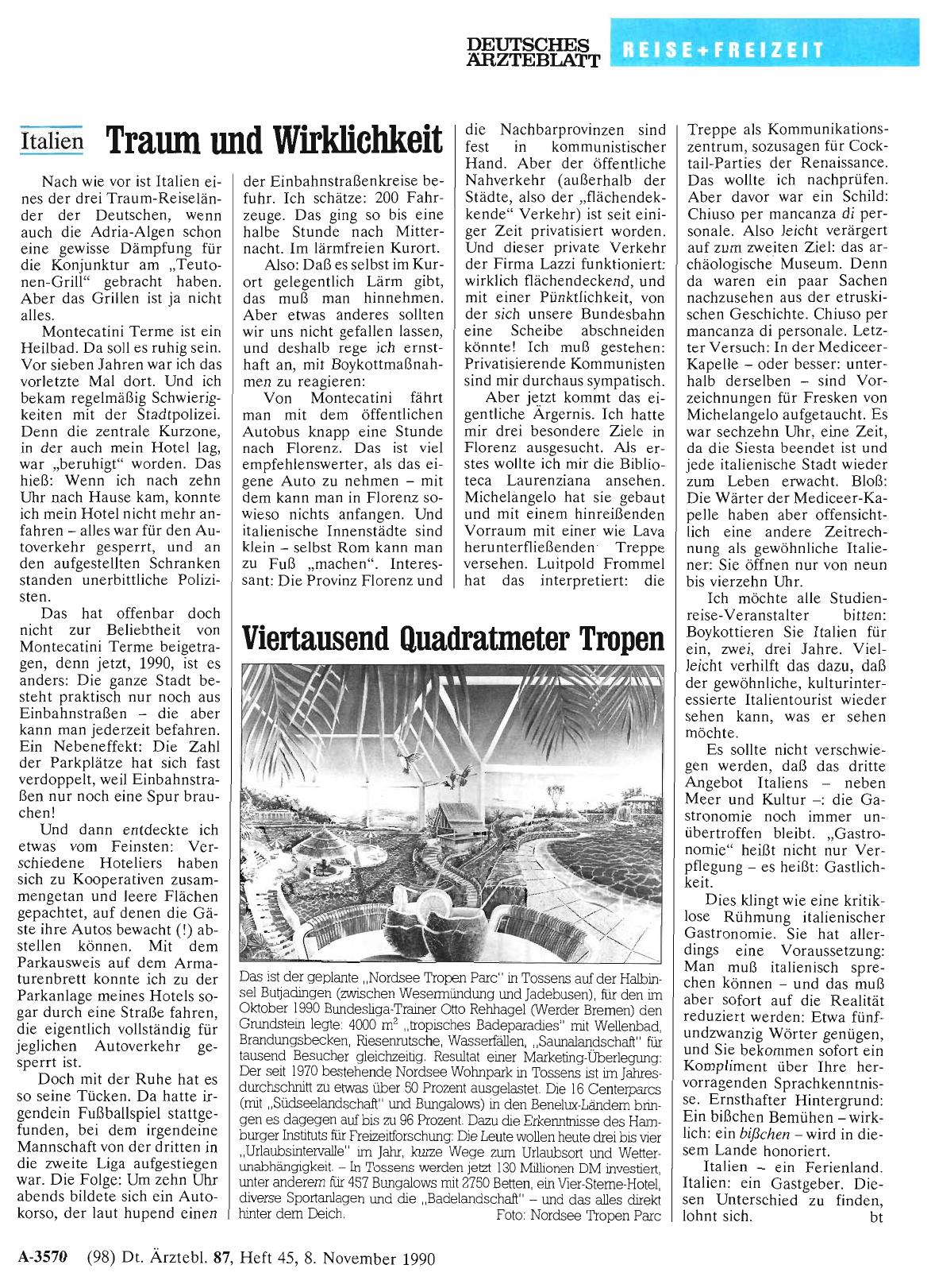 Vorschauseite 1: Italien: Traum und Wirklichkeit