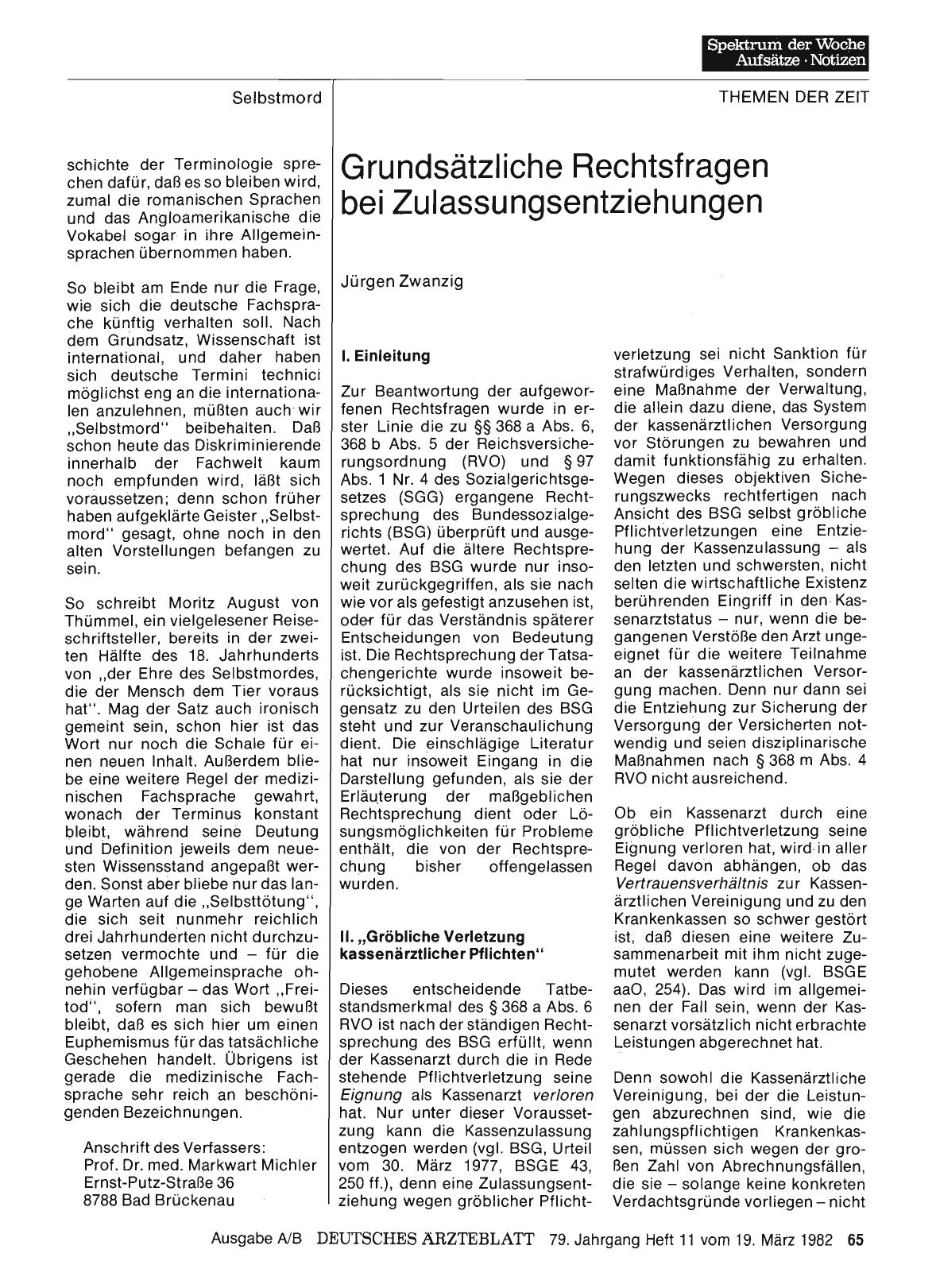 Vorschauseite 1: Grundsätzliche Rechtsfragen bei Zulassungsentziehungen