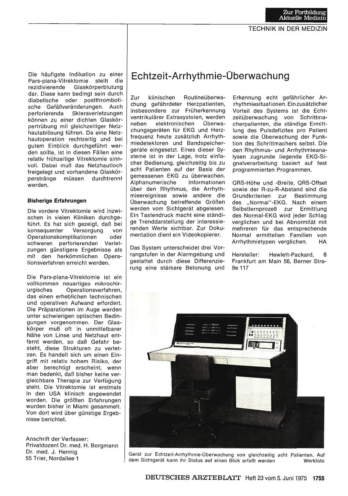 Vorschauseite 1: Echtzeit-Arrhythmie-Überwachung