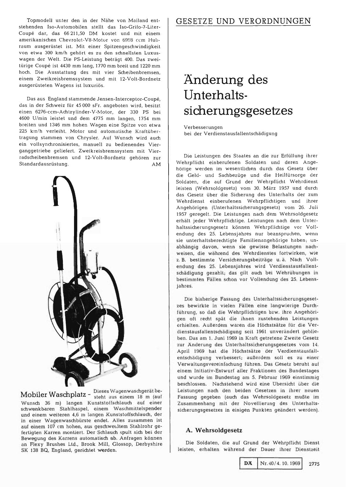 Vorschauseite 1: Änderung des Unterhaltssicherungsgesetzes