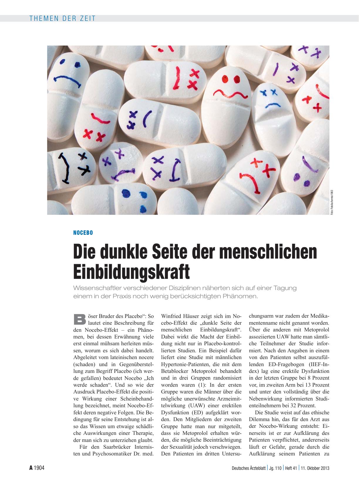 Vorschauseite 1: Nocebo: Die dunkle Seite der menschlichen Einbildungskraft