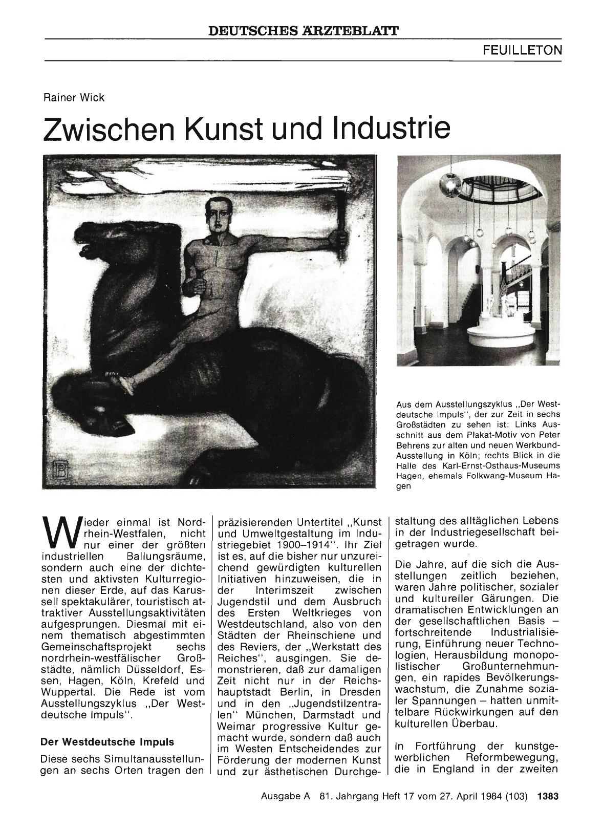 Vorschauseite 1: Zwischen Kunst und Industrie