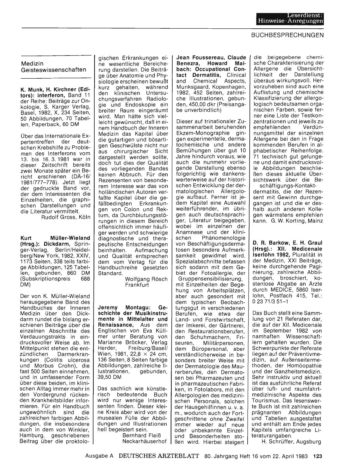 Vorschauseite 1: Medizin — Geisteswissenschaften