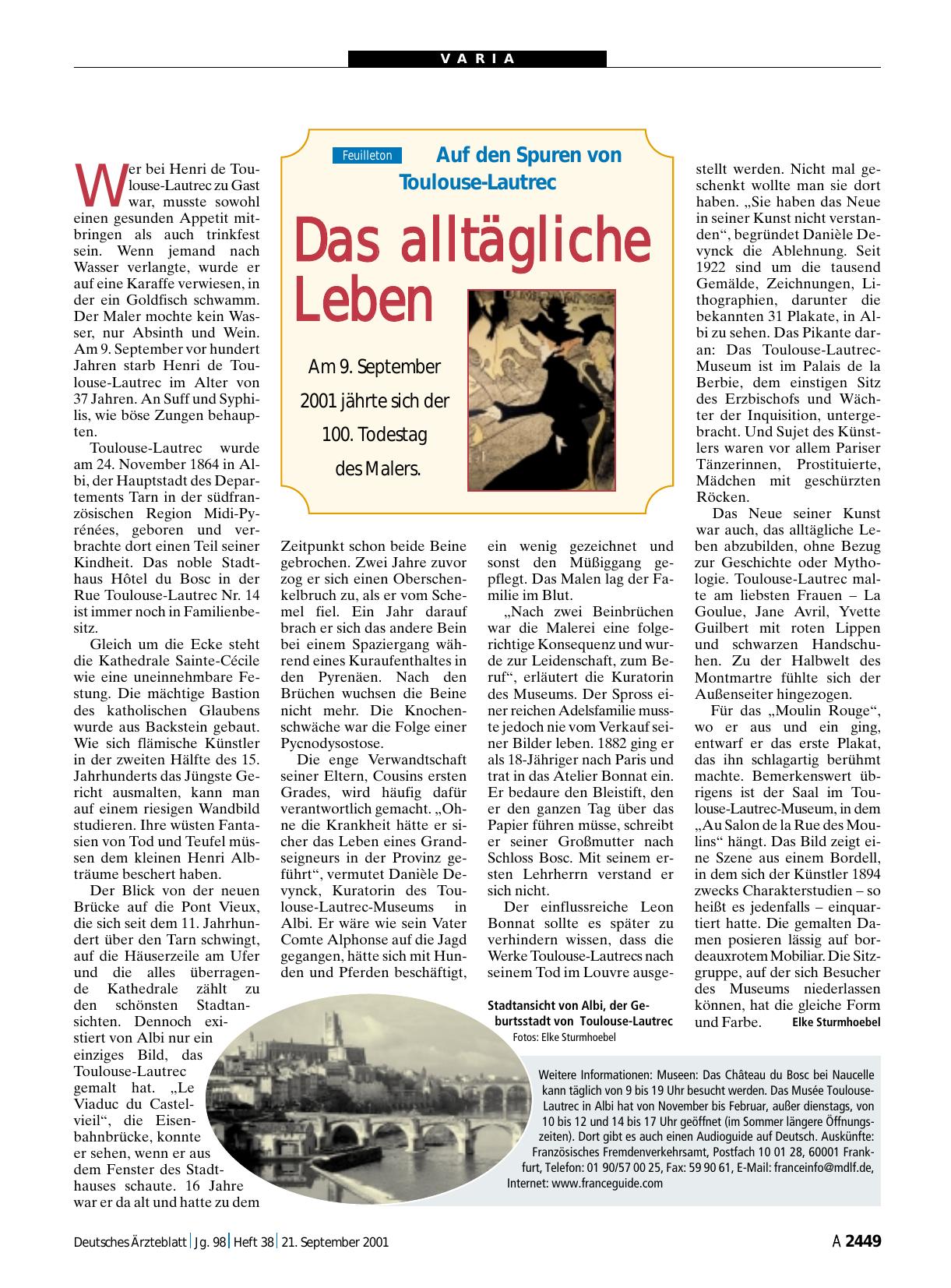 Vorschauseite 1: Auf den Spuren von Toulouse-Lautrec: Das alltägliche Leben