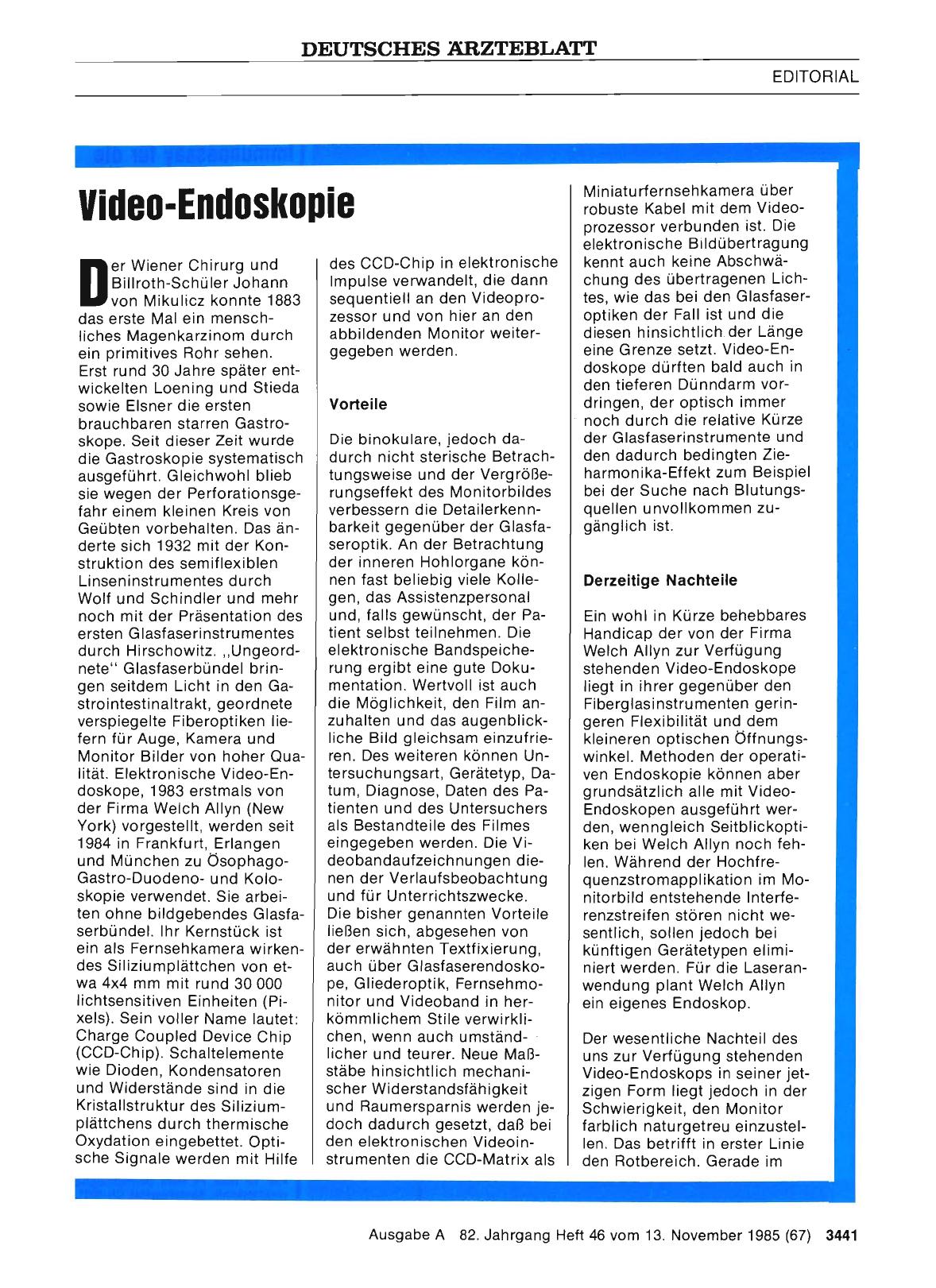 Vorschauseite 1: Video-Endoskopie