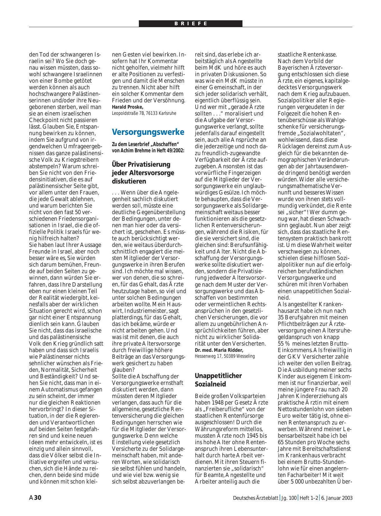Vorschauseite 1: Versorgungswerke: Über Privatisierung jeder Altersvorsorge diskutieren