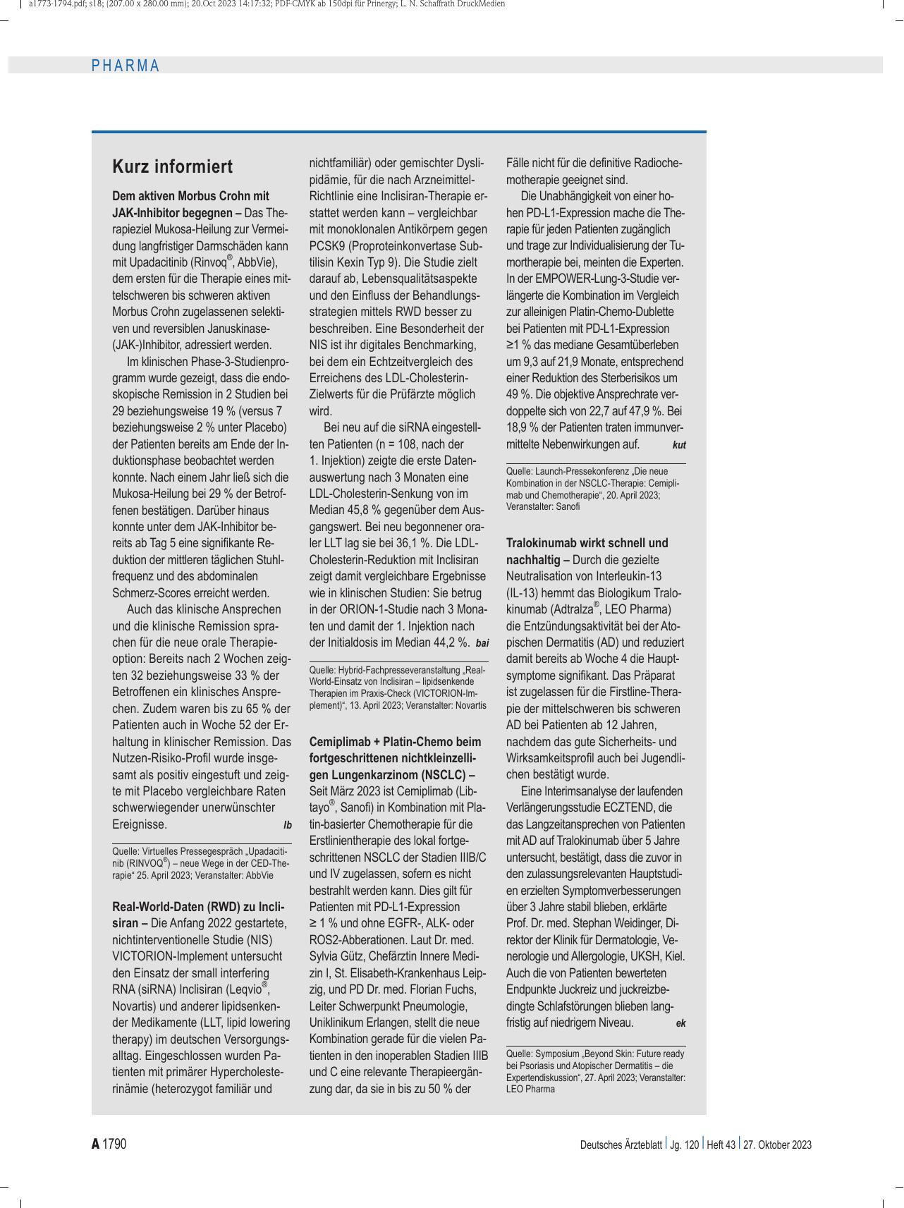 Vorschauseite 1: Kurz informiert