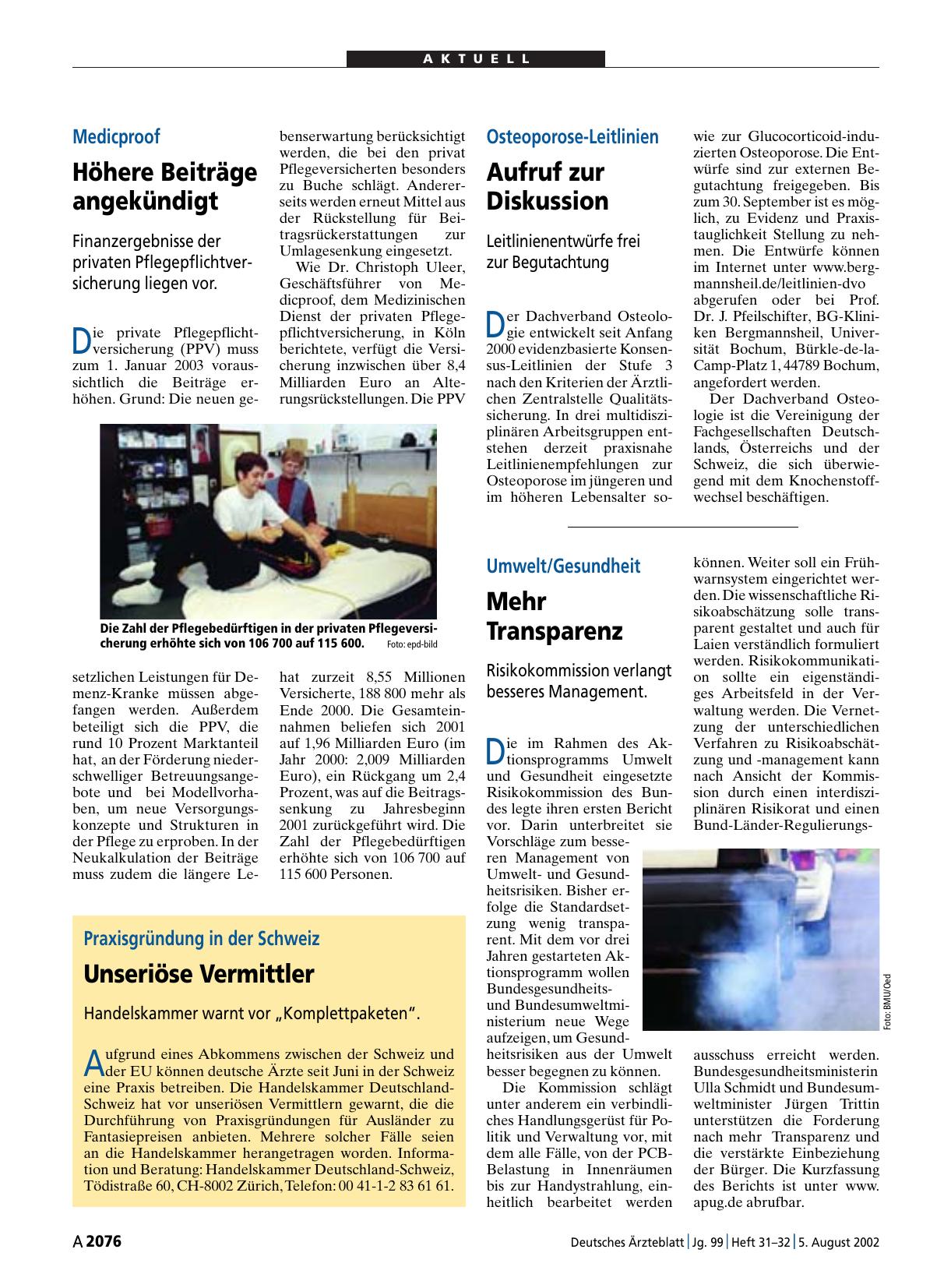 Vorschauseite 1: Medicproof: Höhere Beiträge angekündigt