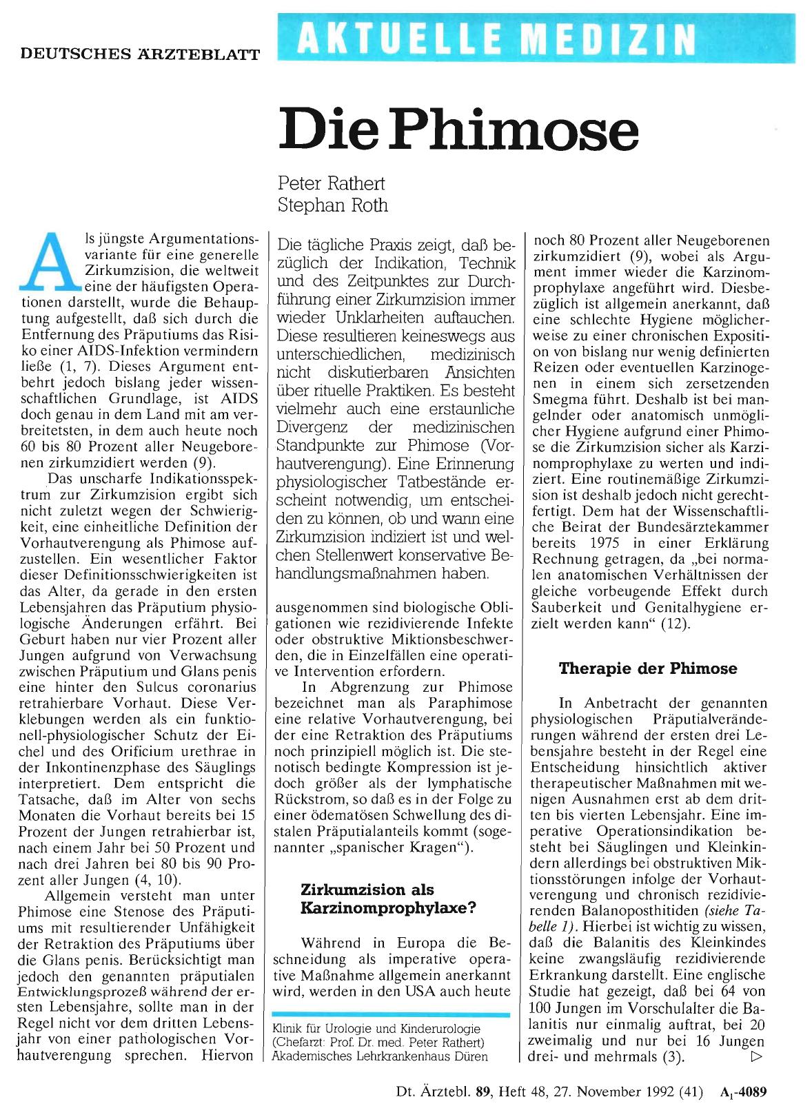 Vorschauseite 1: Die Phimose