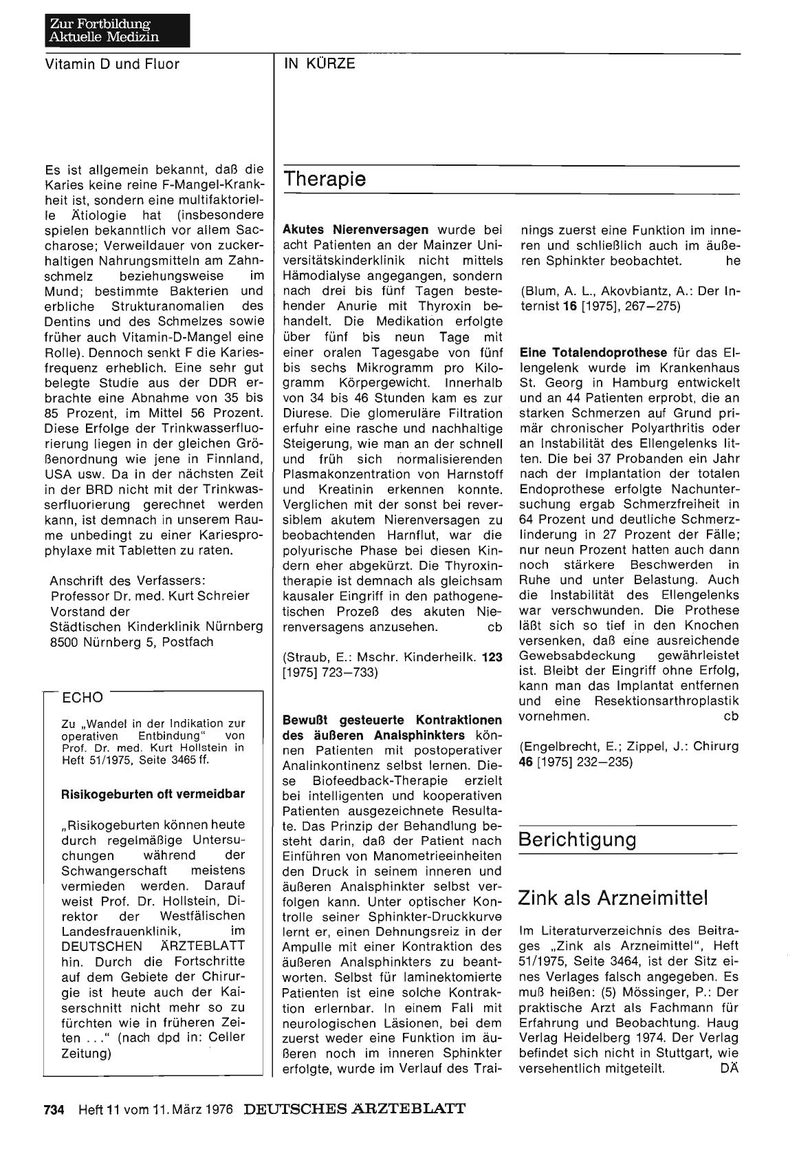 Vorschauseite 1: Zink als Arzneimittel