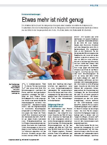 Vorschauseite 1: Honorarverhandlungen: Etwas mehr ist nicht genug