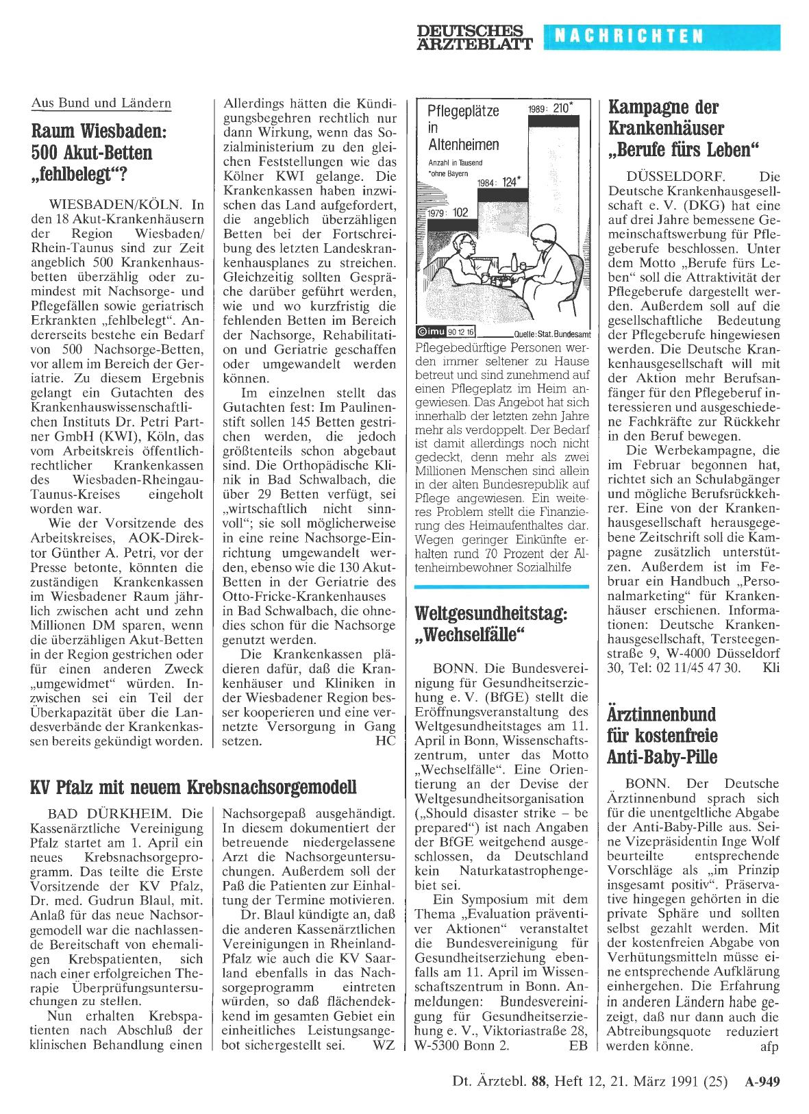 Vorschauseite 1: Pflegeplätze in Altenheimen