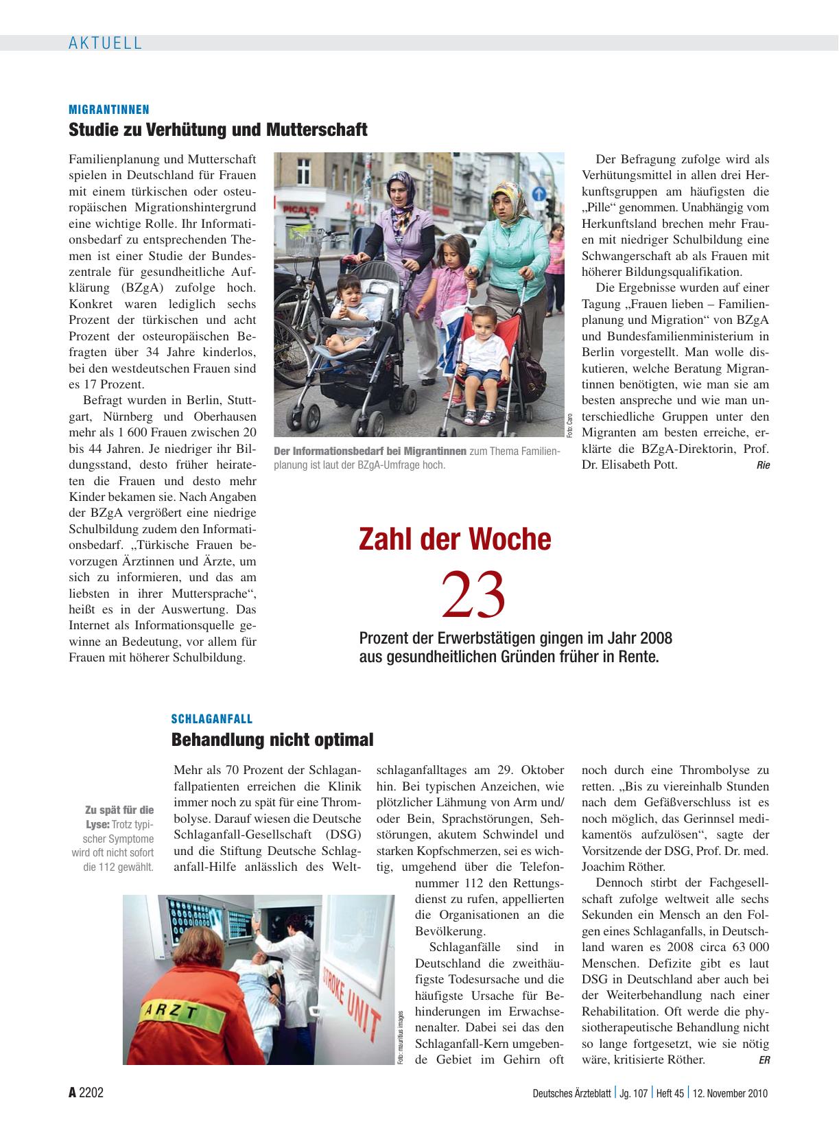 Vorschauseite 1: Schlaganfall: Behandlung nicht optimal