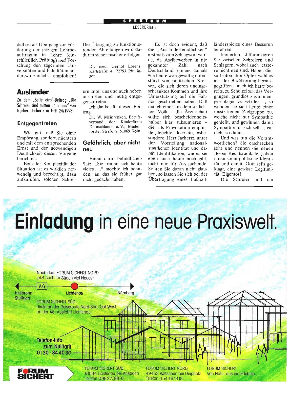 Vorschauseite 1: Ausländer: Entgegentreten