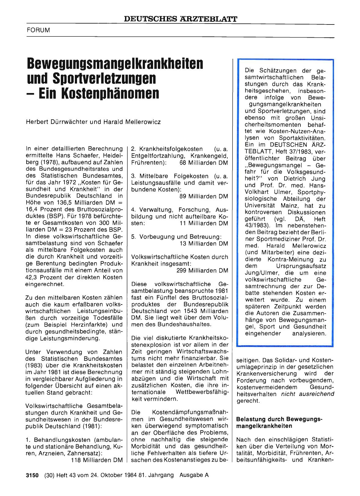 Vorschauseite 1: Bewegungsmangelkrankheiten und Sportverletzungen - Ein Kostenphänomen