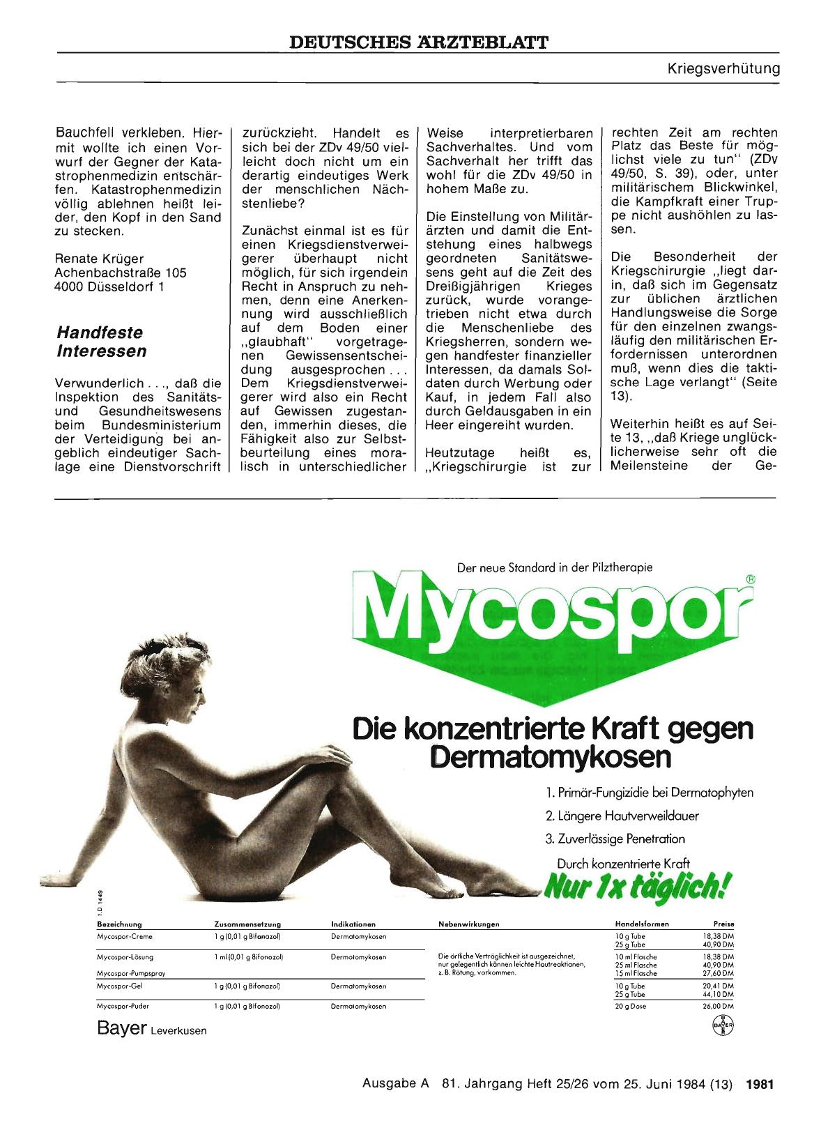 Vorschauseite 1: „Die dringliche Kriegschirurgie“: Handfeste Interessen