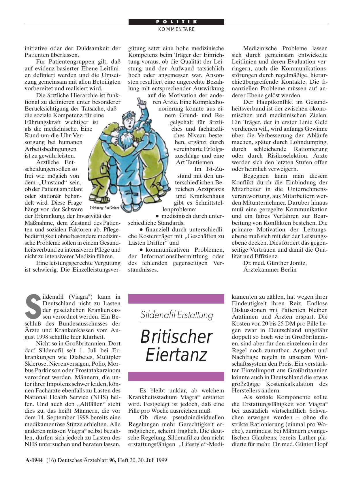 Vorschauseite 1: Sildenafil-Erstattung: Britischer Eiertanz