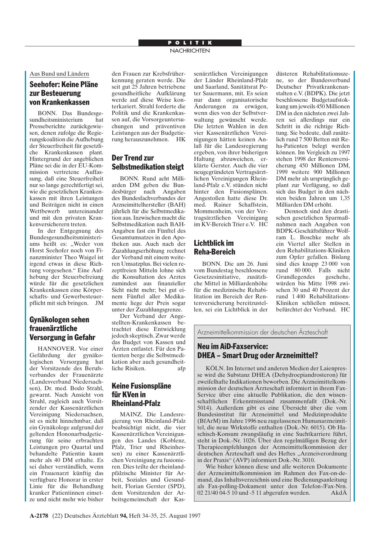 Vorschauseite 1: Der Trend zur: Selbstmedikation steigt