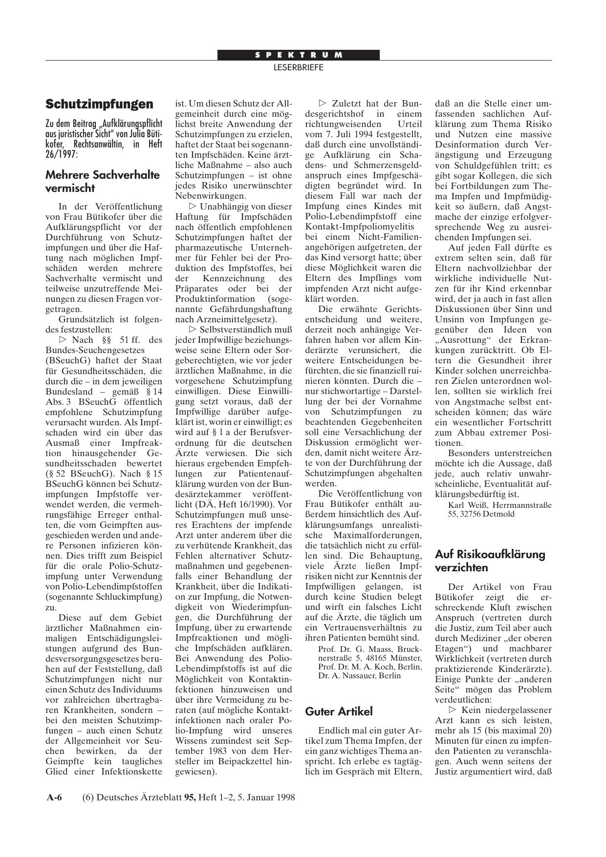 Vorschauseite 1: Schutzimpfungen: Guter Artikel