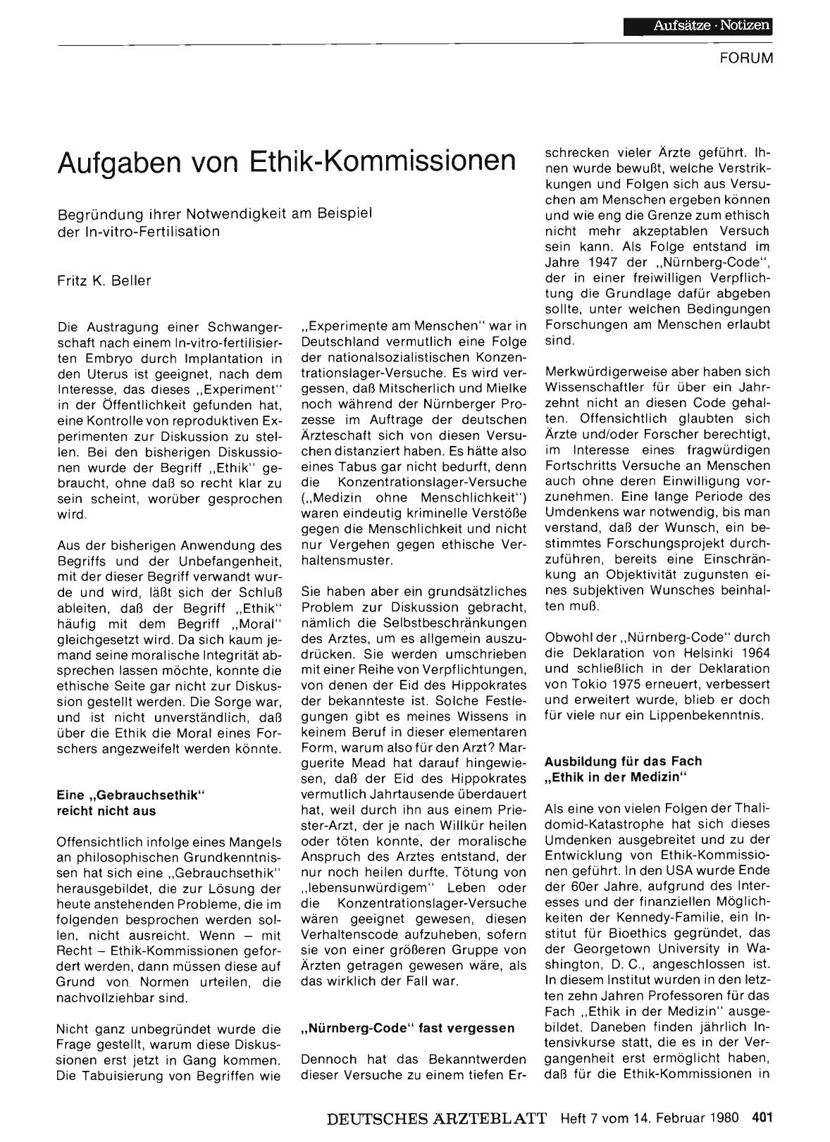 Vorschauseite 1: Aufgaben von Ethik-Kommissionen