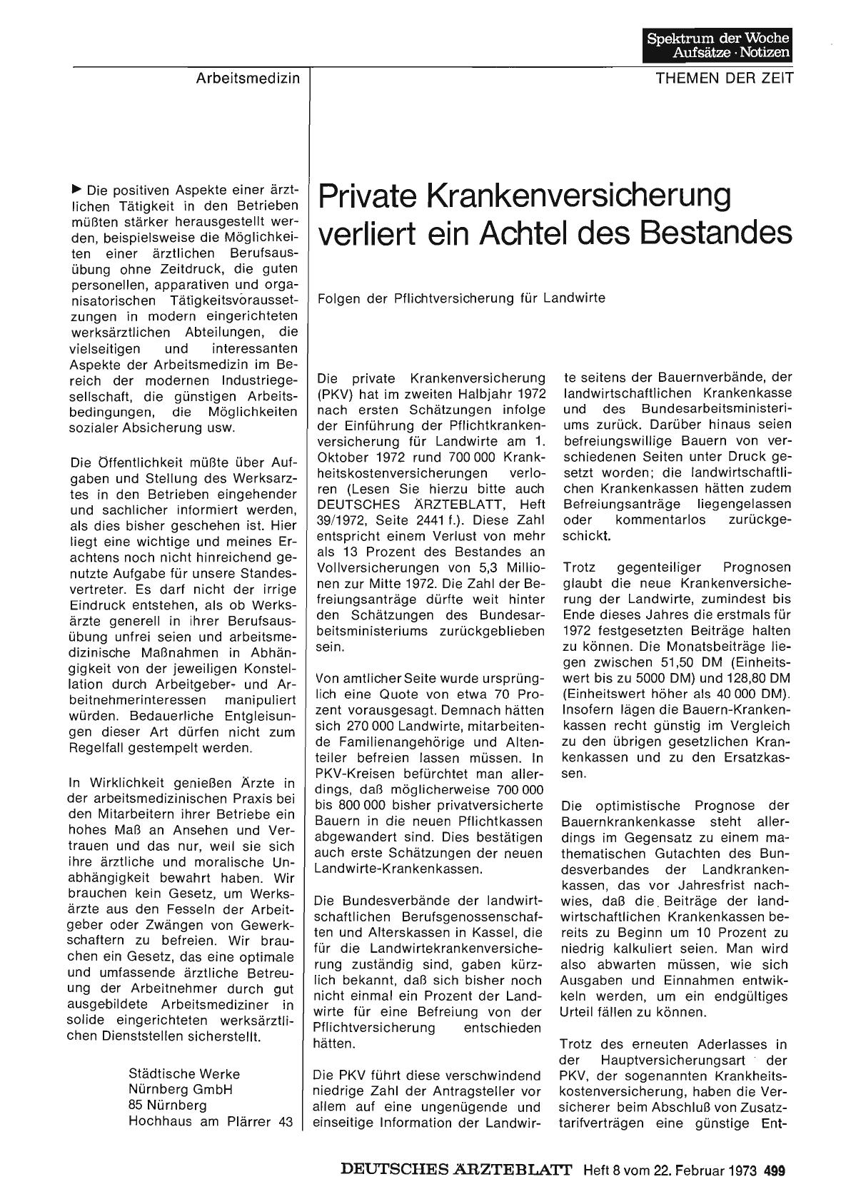 Vorschauseite 1: Private Krankenversicherung verliert ein Achtel des Bestandes