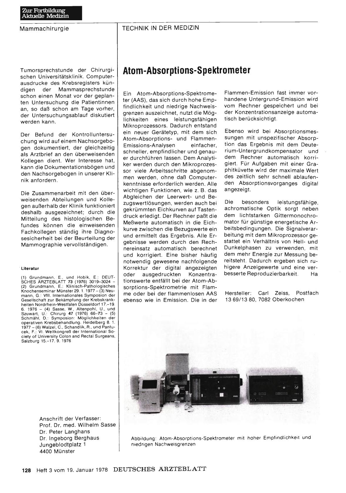 Vorschauseite 1: Atom-Absorptions-Spektrometer