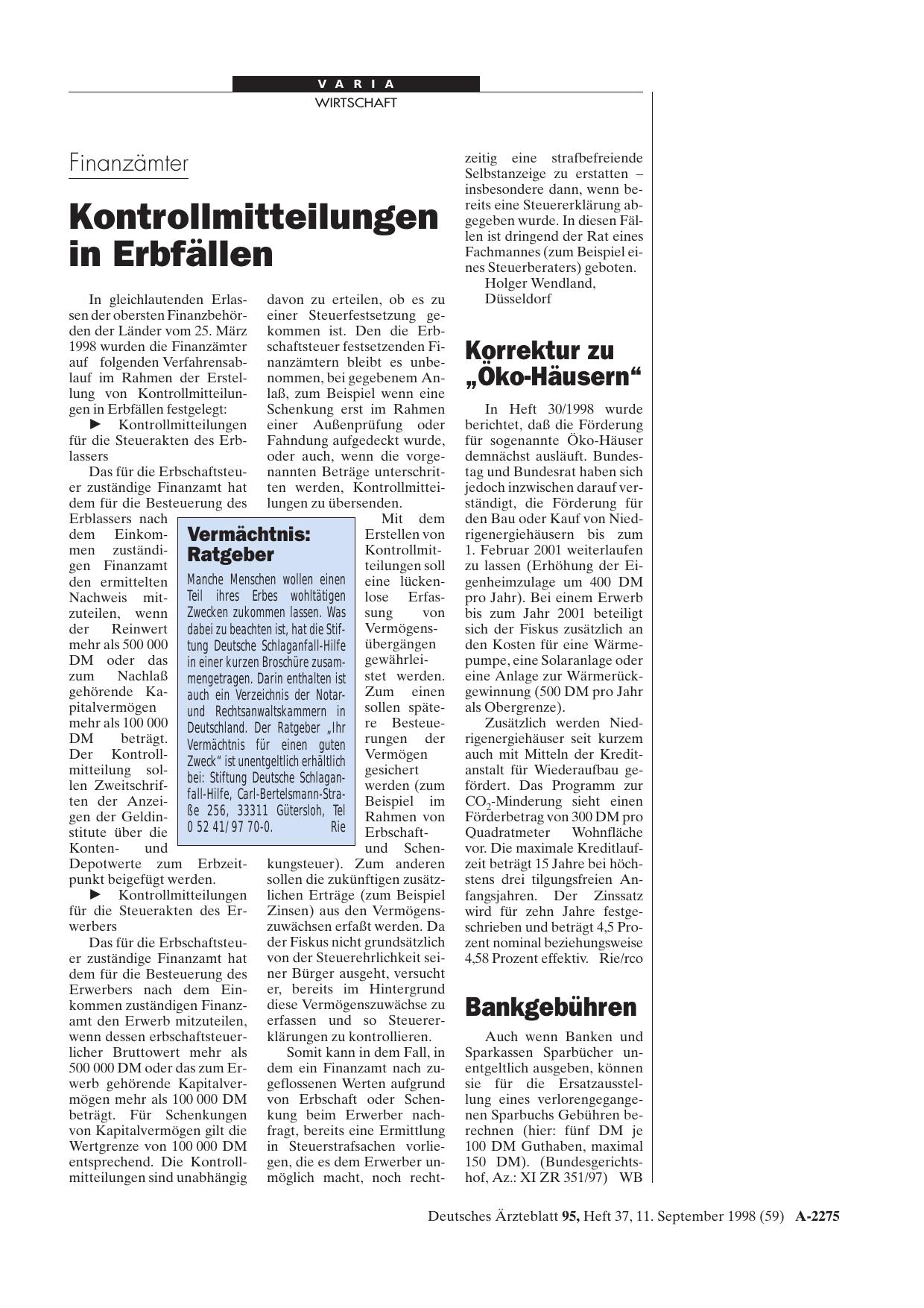 Vorschauseite 1: Bankgebühren