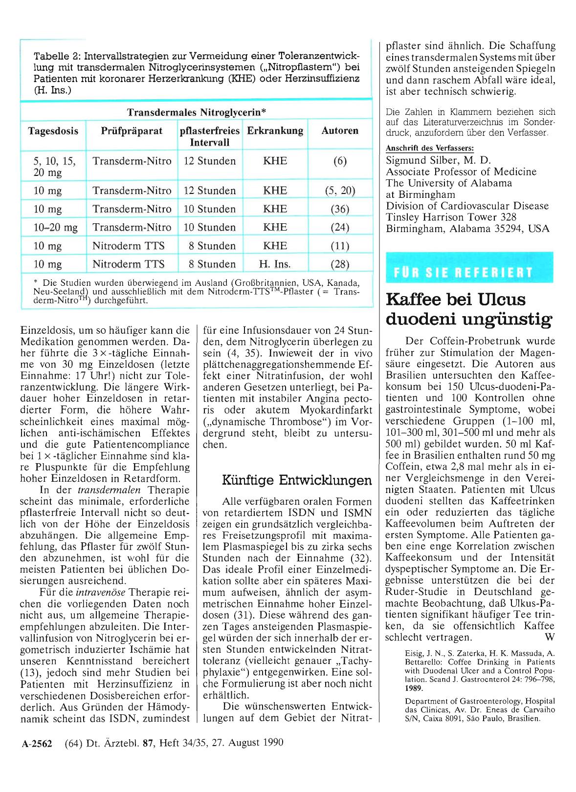 Vorschauseite 1: Kaffee bei Ulcus duodeni ungünstig