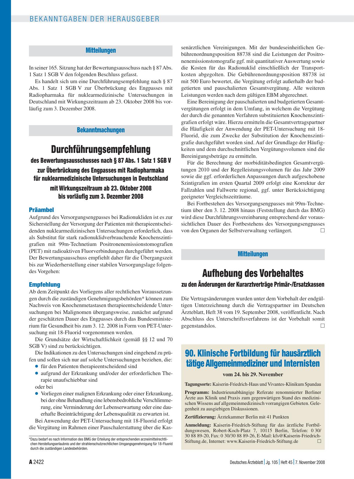 Vorschauseite 1: Mitteilungen