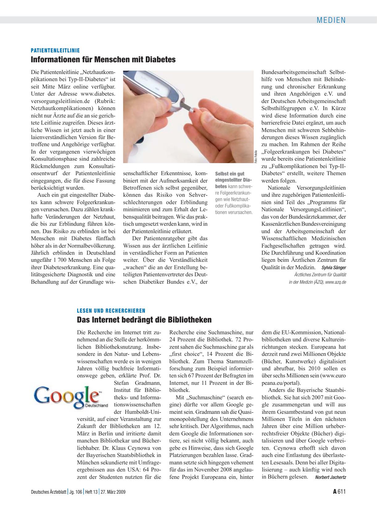 Vorschauseite 1: Lesen und Recherchieren: Das Internet bedrängt die Bibliotheken