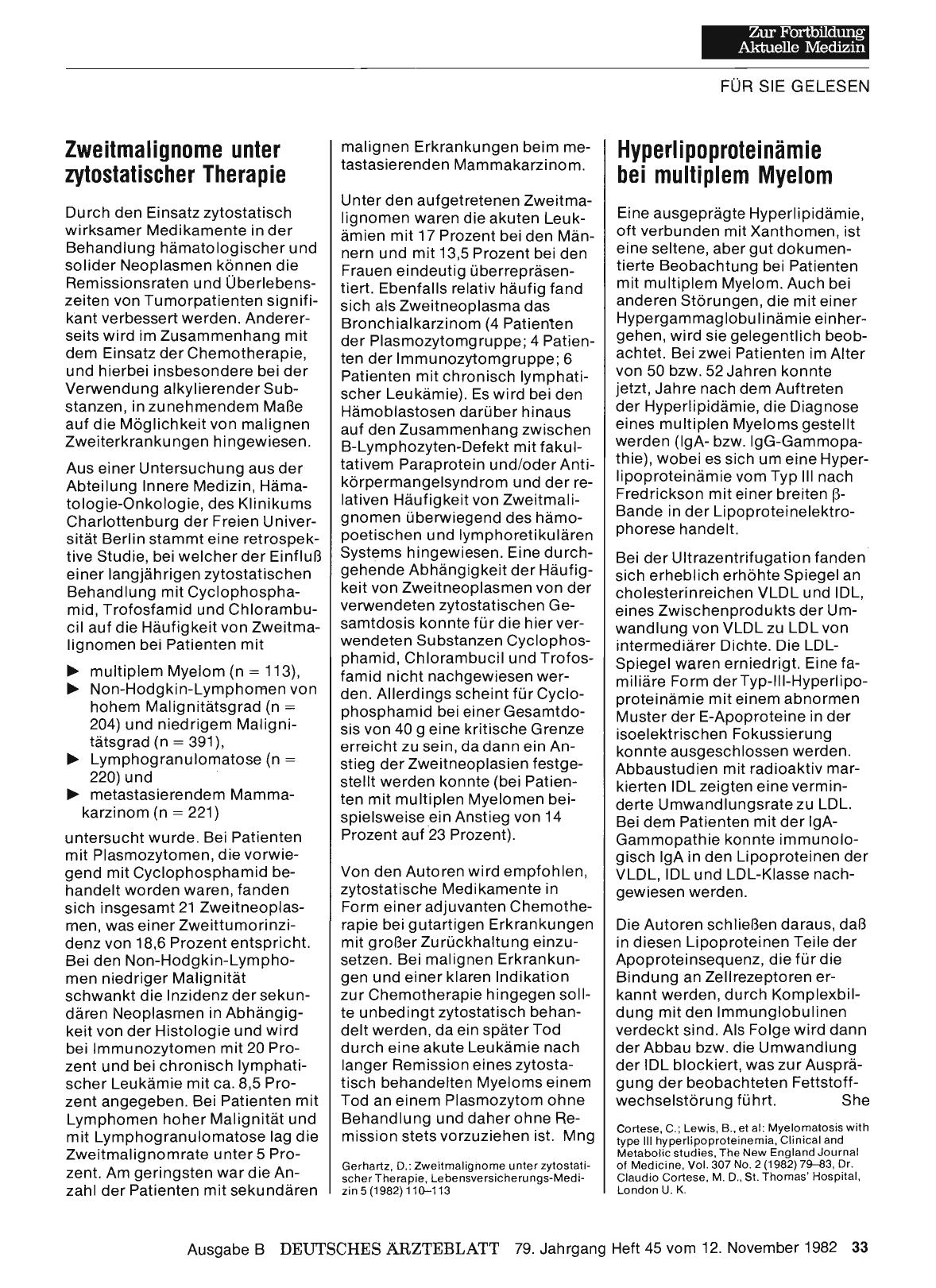 Vorschauseite 1: Hyperlipoproteinämie bei multiplem Myelom