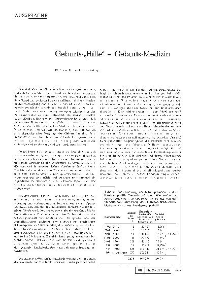 Vorschauseite 1: Geburts-„Hilfe" Geburts-Medizin