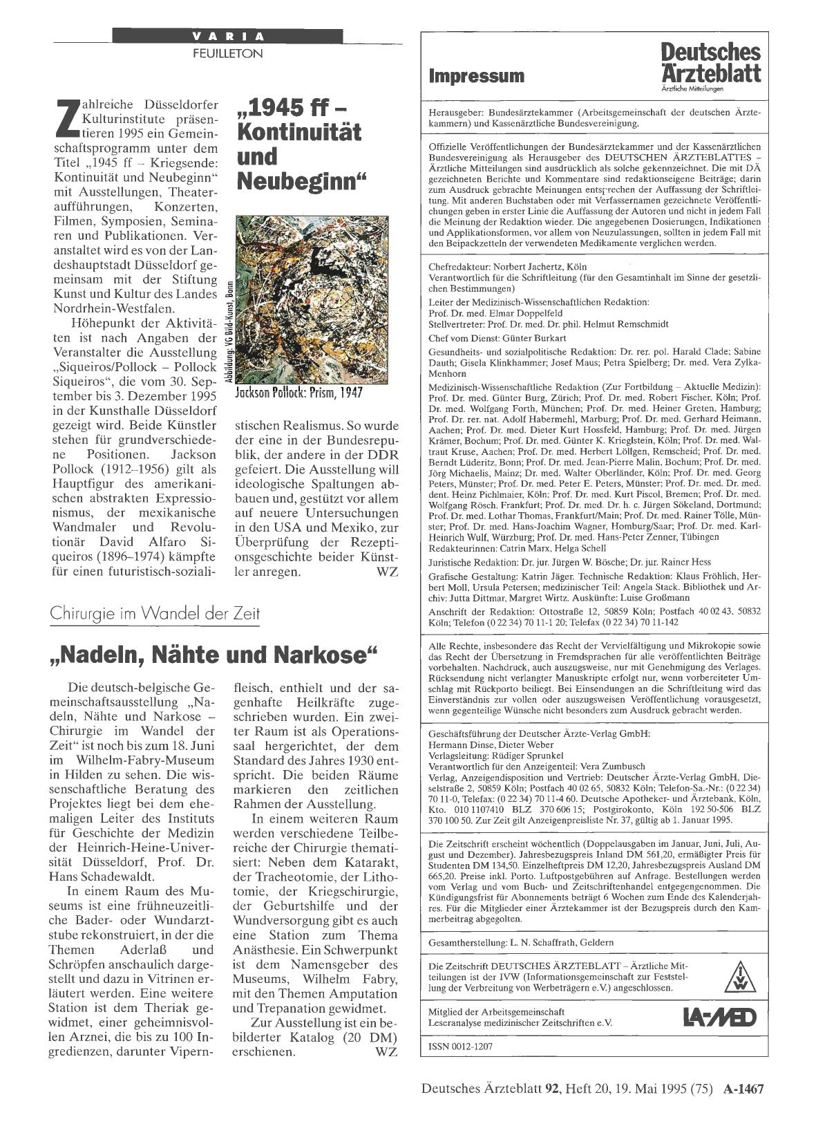Vorschauseite 1: Chirurgie im Wandel der Zeit: „Nadeln, Nähte und Narkose“