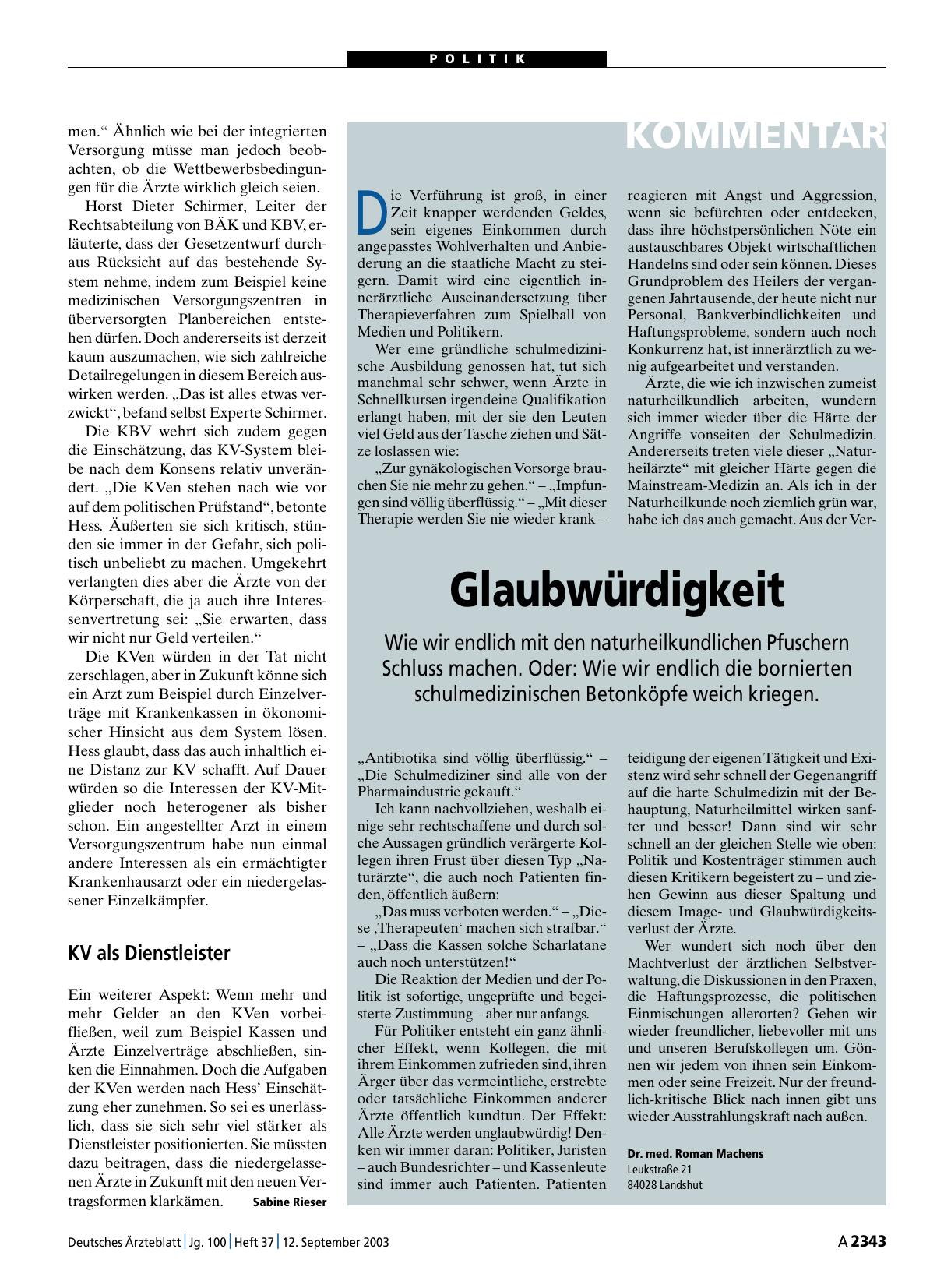 Vorschauseite 1: Glaubwürdigkeit
