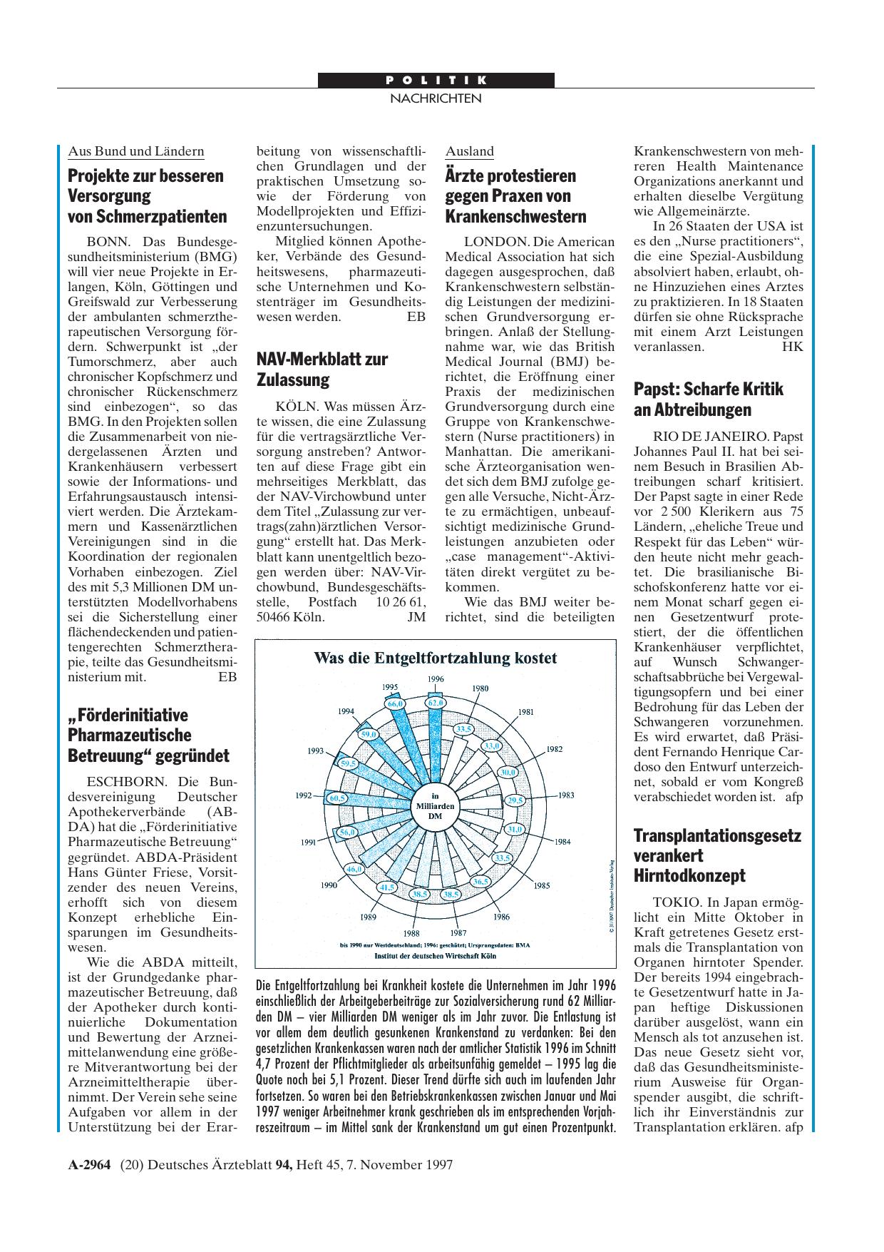 Vorschauseite 1: Was die Entgeldfortzahlung kostet