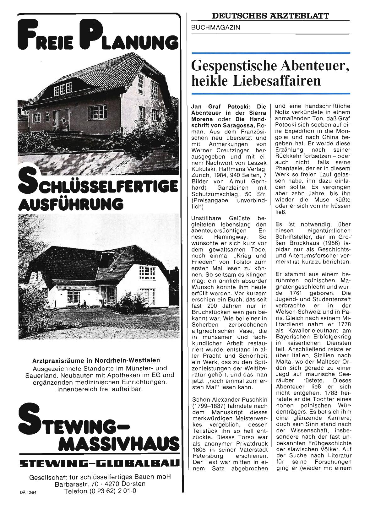 Vorschauseite 1: Gespenstische Abenteuer, heikle Liebesaffairen