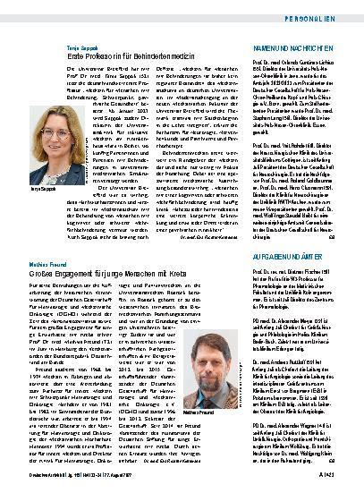 Vorschauseite 1: Namen und Nachrichten
