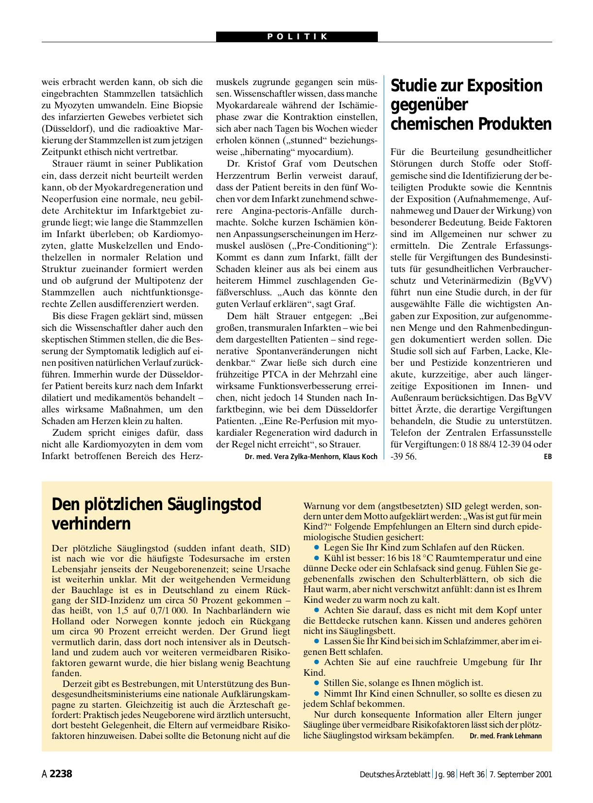 Vorschauseite 1: Den plötzlichen Säuglingstod verhindern