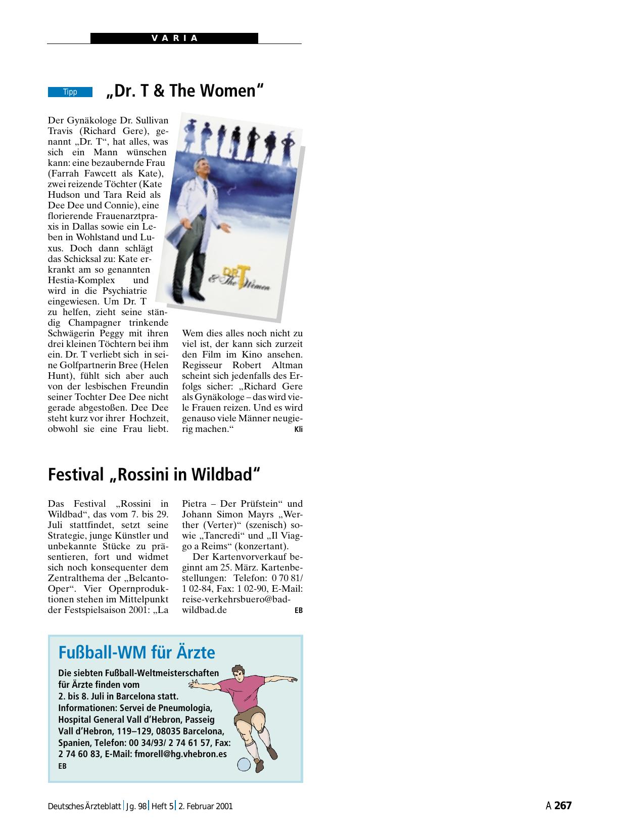 Vorschauseite 1: Festival „Rossini in Wildbad“