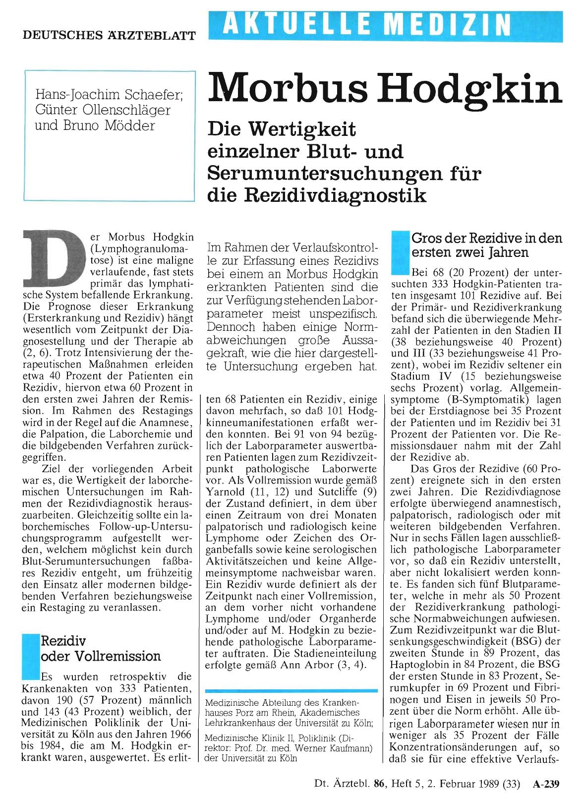 Vorschauseite 1: Morbus Hodgkin